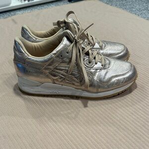 ASICS Women's Gold Metallic Sneakers